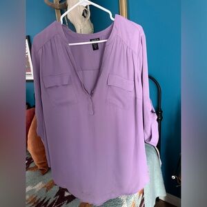 Torrid size 1 lavender Harper blouse